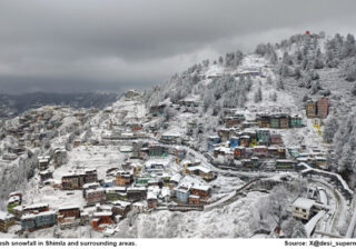 Himachal News: शिमला और आसपास के इलाकों में ताजा बर्फबारी